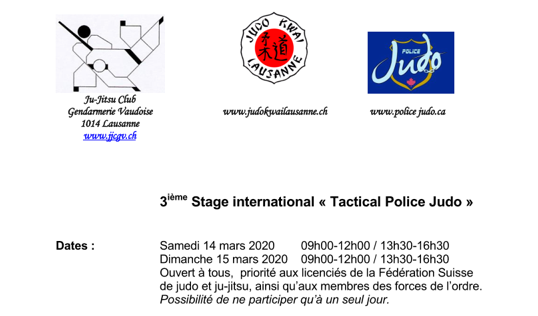 3e STAGE INTERNATIONAL POLICE JUDO